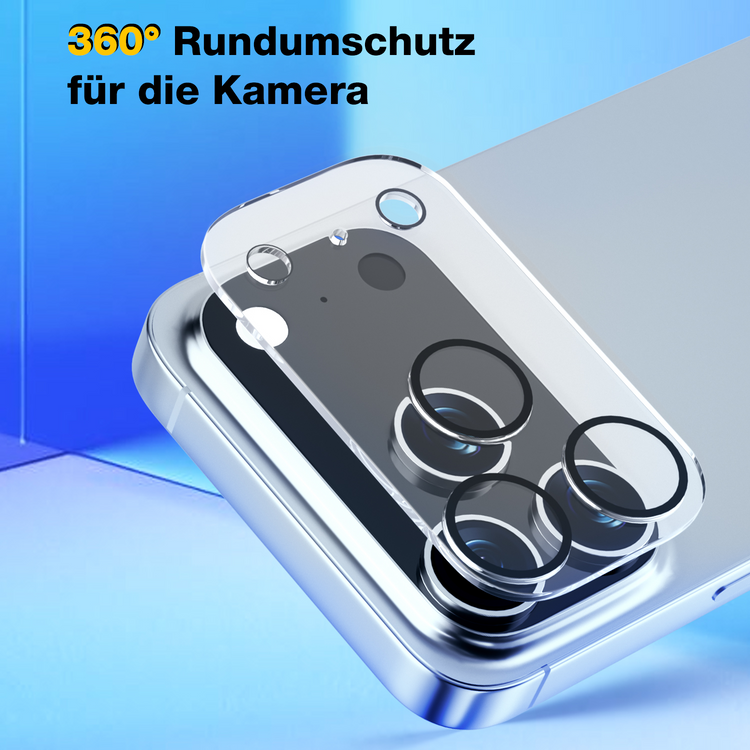 Echt Schutzglas 2+1er für iPhone 17 16 15 14 13 12 Pro Max Panzerfolie Schutz