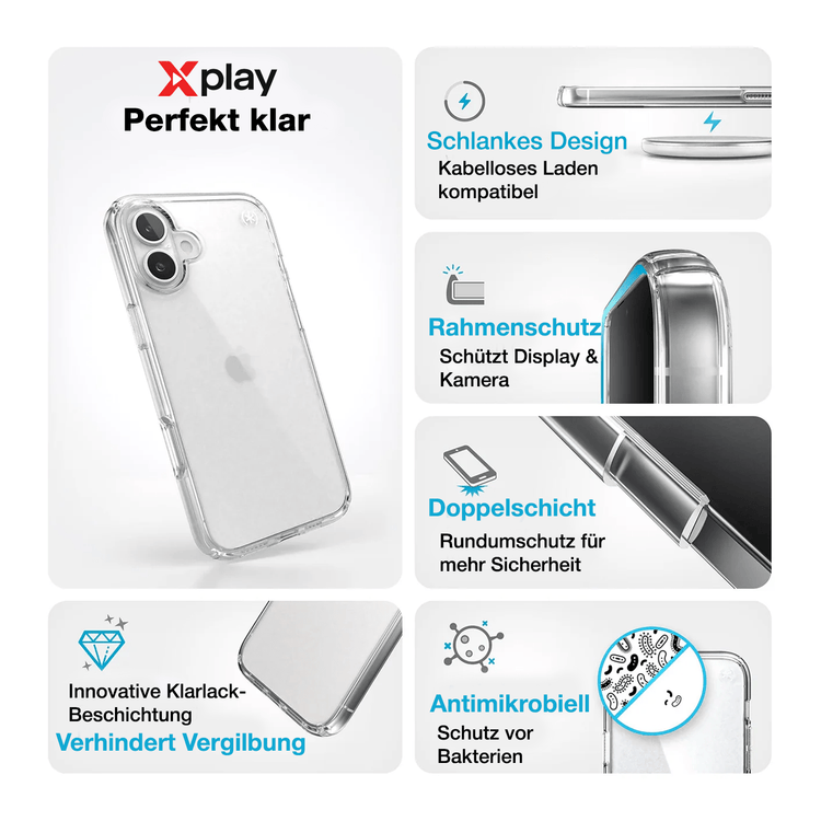 iPhone 16 Plus Hülle – MagSafe Handyhülle TPU + Acryl Silikon Case Cover von Xplay | iPhone 16 Plus kaufen bei Xplay
