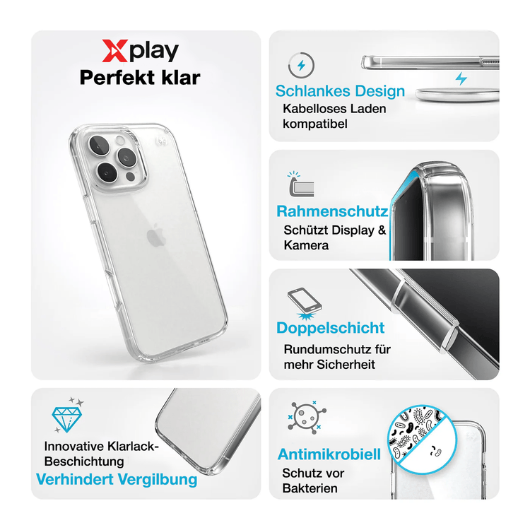 iPhone 16 Pro Max Hülle – MagSafe Handyhülle TPU + Acryl Silikon Case Cover von Xplay | iPhone 16 Pro Max kaufen bei Xplay