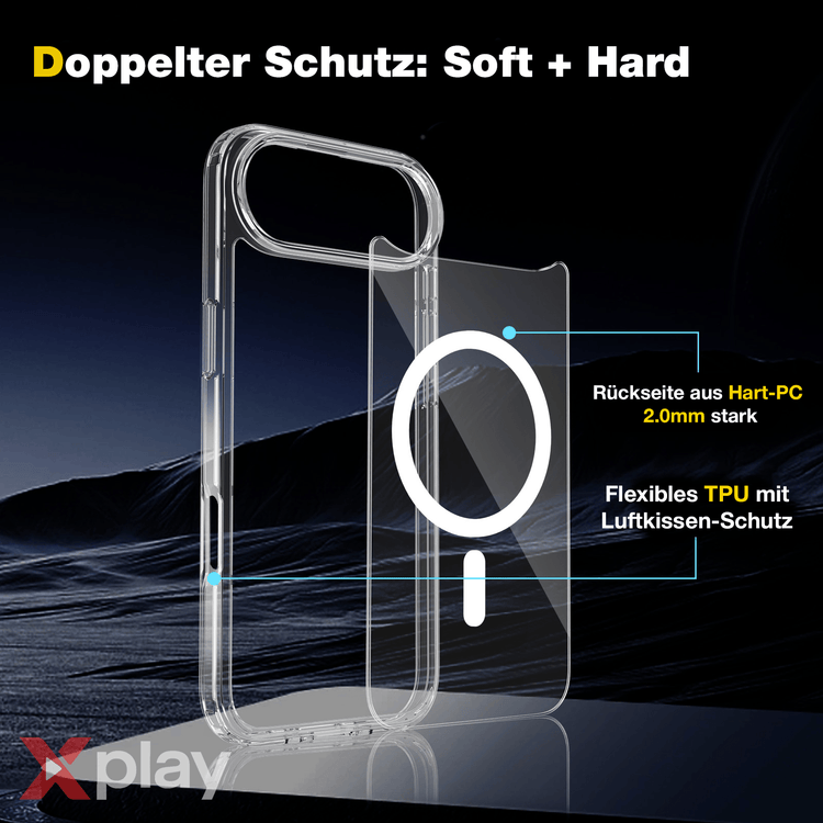 iPhone 17 Air Hülle – MagSafe Handyhülle TPU + Acryl von Xplay | iPhone 17 Air Hülle kaufen bei Xplay