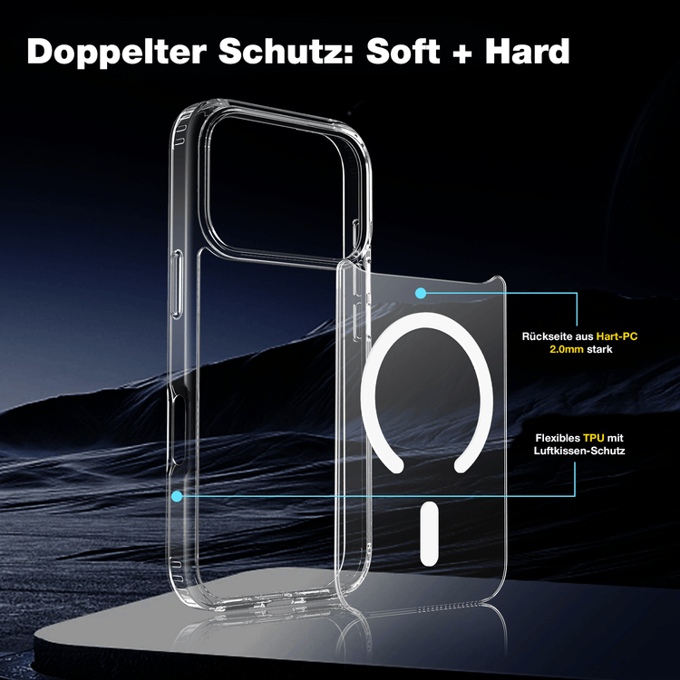 iPhone 17 Pro Hülle – MagSafe Handyhülle TPU + Acryl von Xplay | iPhone 17 Pro Hülle kaufen bei Xplay