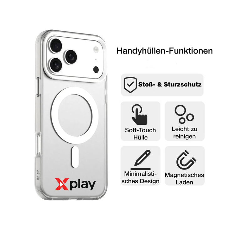 iPhone 17 Pro Hülle – MagSafe Handyhülle TPU + Acryl von Xplay | iPhone 17 Pro Hülle kaufen bei Xplay
