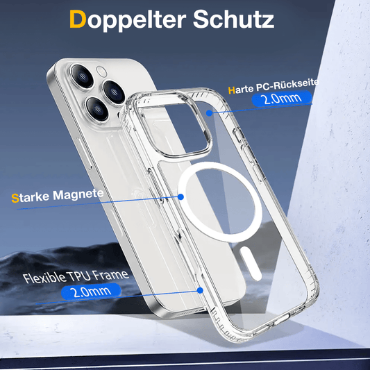 iPhone 16 Pro Max Hülle – MagSafe Handyhülle TPU + Acryl Silikon Case Cover von Xplay | iPhone 16 Pro Max kaufen bei Xplay